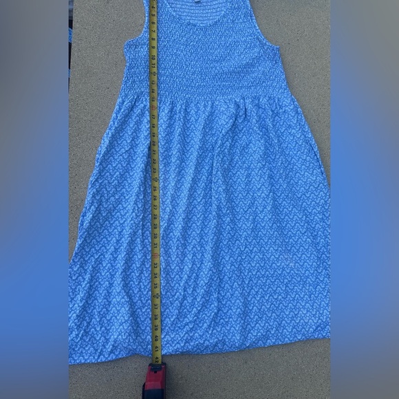 Croft & Barrow Blue Maxi A-Line Skirt with Smocked Detail Size XL - Picture 8 of 8